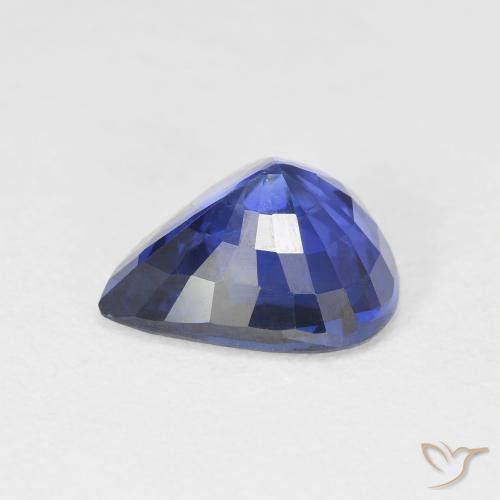 Zafiro Azul aciano natural de 4.48 ct, En forma de pera, VVS