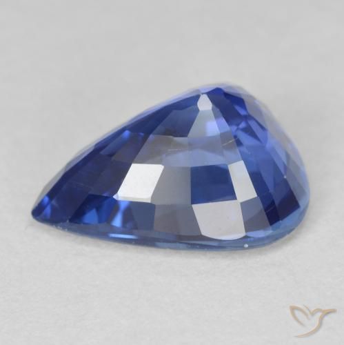 Zafiro Azul aciano natural de 4.24 ct, En forma de pera, VVS-VS