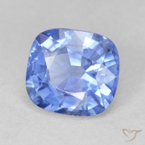 Zafiro Azul pastel natural de 2.74 ct, Forma Cojín, VVS-VS
