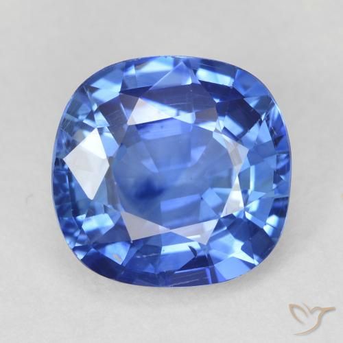 3.23ct Natural Azul oscuro medio Zafiro, Forma Cojín, VVS-VS