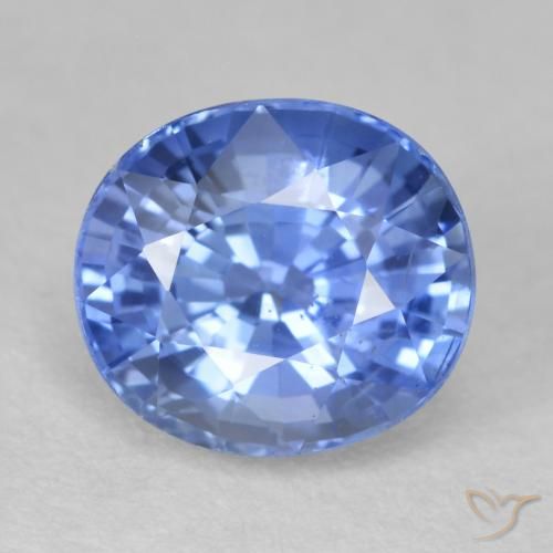 2.95ct Natural Azul marino medio Zafiro, Ovalada, VS