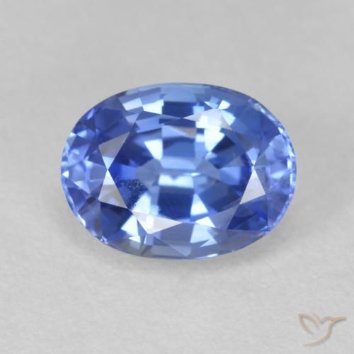 Zafiro Azul marino medio natural de 2.16 ct, Ovalada, VS