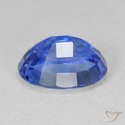Zafiro Azul marino medio natural de 2.16 ct, Ovalada, VS