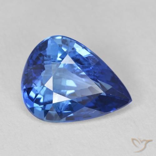 3.55ct Natural Azul oscuro medio Zafiro, En forma de pera, VVS-VS