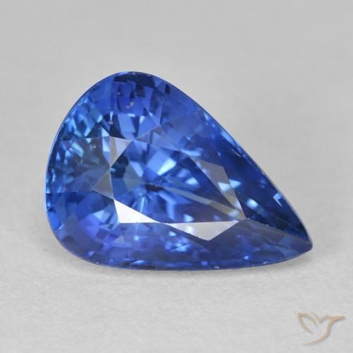 4.59ct Natural Azul oscuro medio Zafiro, En forma de pera, VS