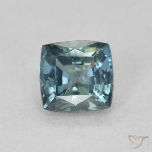 0.64ct Natural Cerceta Zafiro, Forma Cojín, VS