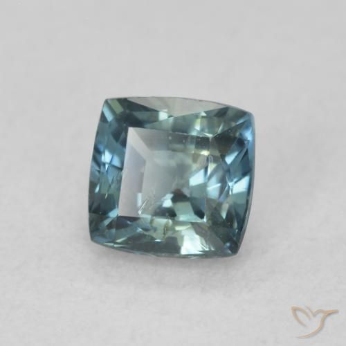 Zafiro Cerceta natural de 0.64 ct, Forma Cojín, VS