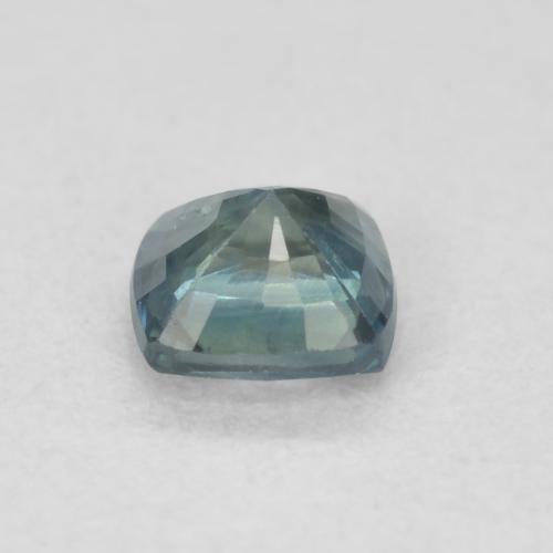 Zafiro Azul verdoso natural de 0.56 ct, Forma Cojín, VS