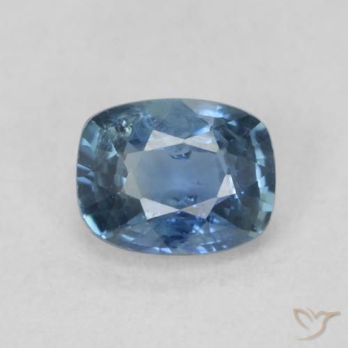 0.59ct Natural Azul oscuro Zafiro, Forma Cojín, VS