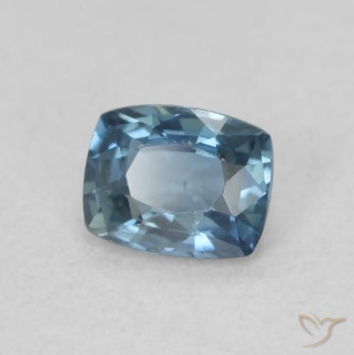 Zafiro azul natural de 0,52 ct, corte cojín, VS