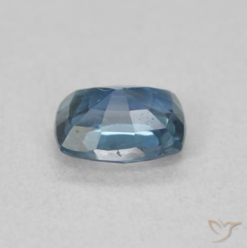 Zafiro azul natural de 0,52 ct, corte cojín, VS