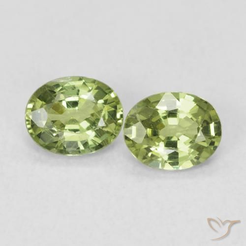0.74ctw Natural Verde medio Zafiro, Ovalada, VVS-VS