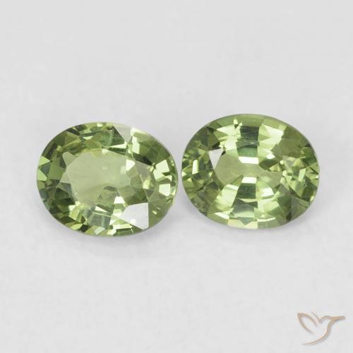 0.74ctw Natural Verde cálido Zafiro, Ovalada, VVS-VS