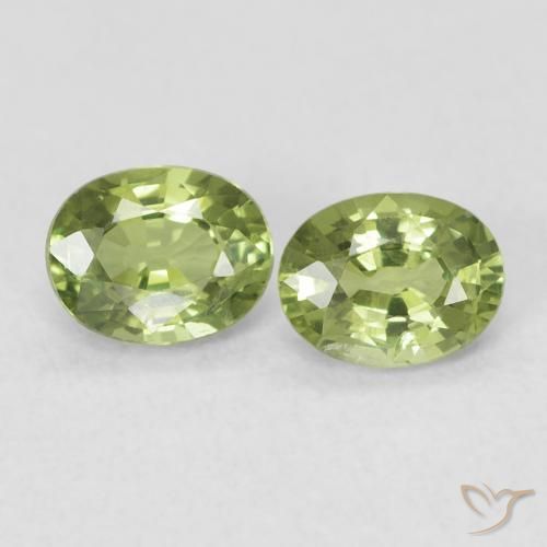 0.85ctw Natural Verde medio Zafiro, Ovalada, VS