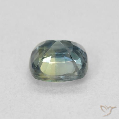 Zafiro Cerceta natural de 0.60 ct, Forma Cojín, VS