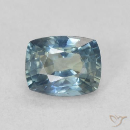 0.68ct Natural Cerceta Zafiro, Forma Cojín, VS