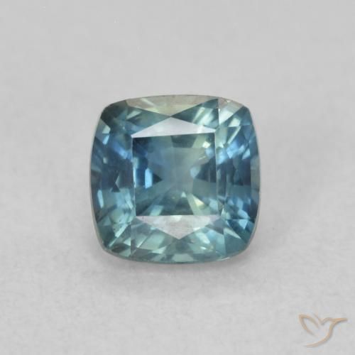 0.68ct Natural Cerceta Zafiro, Forma Cojín, VS