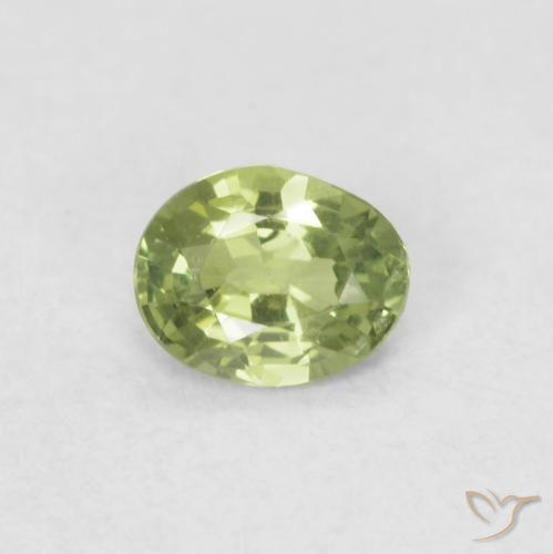 0.32ct Natural Verde vivo claro Zafiro, Ovalada, VVS-VS