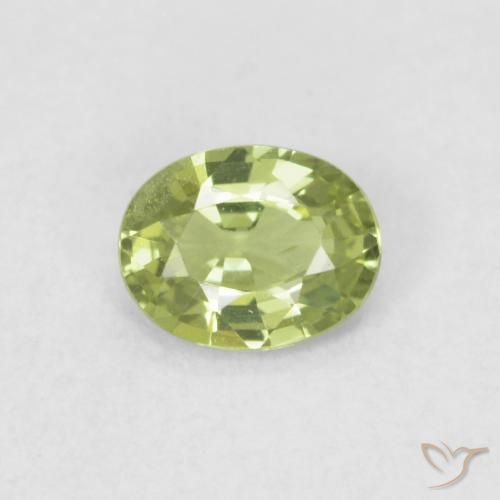 0.35ct Natural Verde vivo claro Zafiro, Ovalada, VVS-VS