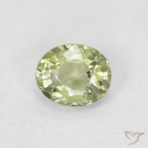 0.46ct Natural Verde medio Zafiro, Ovalada, VVS-VS