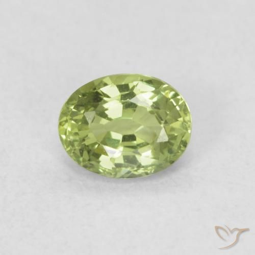 0.44ct Natural Verde vivo claro Zafiro, Ovalada, VVS-VS
