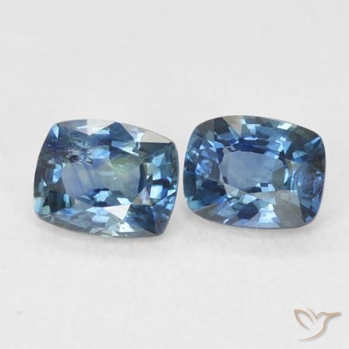 Gemas de Zafiro Cerceta natural de 1.15 ct, Forma Cojín, VS
