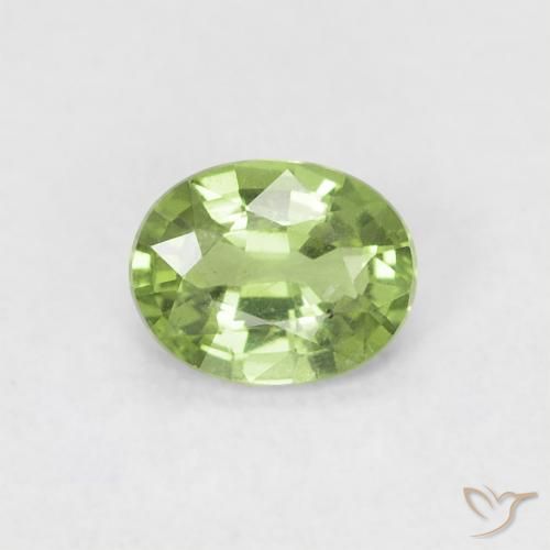 0.44ct Natural Verde pera Zafiro, Ovalada, VVS-VS