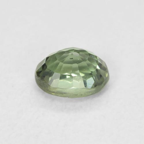 Zafiro Verde claro natural de 0.56 ct, Ovalada, VVS-VS