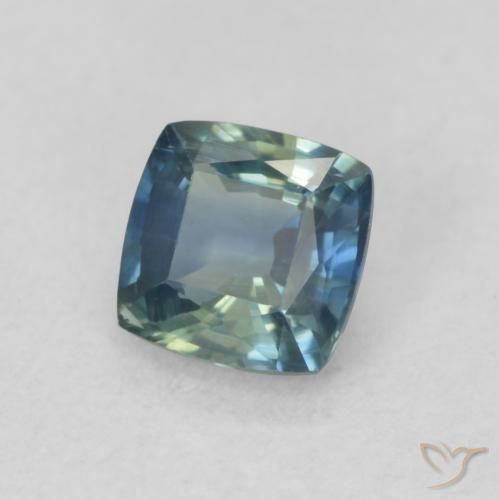 Zafiro Cerceta natural de 0.58 ct, Forma Cojín, VS