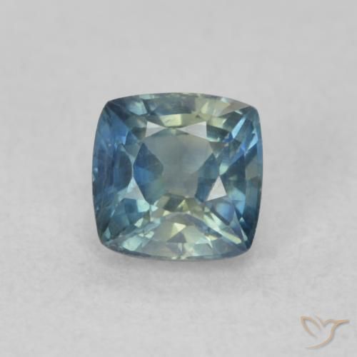 0.66ct Natural Cerceta Zafiro, Forma Cojín, VS