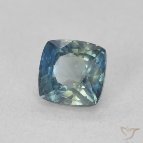 Zafiro Cerceta natural de 0.66 ct, Forma Cojín, VS