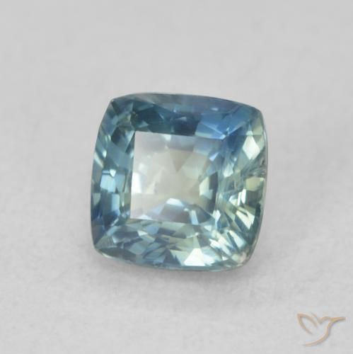 Zafiro Cerceta natural de 0.74 ct, Forma Cojín, VS