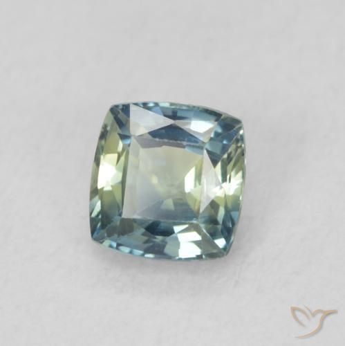 Zafiro Cerceta natural de 0.53 ct, Forma Cojín, VS