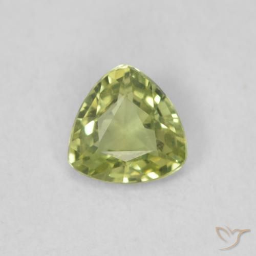 0.30ct Natural Amarillo limón Zafiro, Trillón, VVS