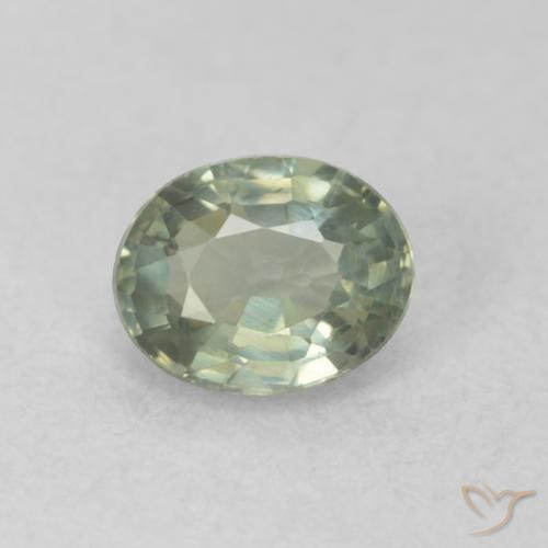 0.55ct Natural Verde cálido Zafiro, Ovalada, VVS-VS