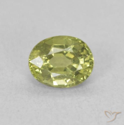 0.49ct Natural Verde bosque cálido Zafiro, Ovalada, VS