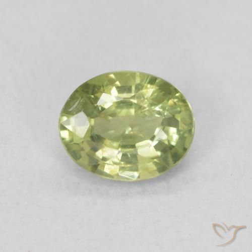 0.43ct Natural Verde bosque cálido Zafiro, Ovalada, VS