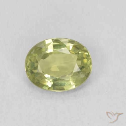 0.41ct Natural Verde terroso cálido Zafiro, Ovalada, VS