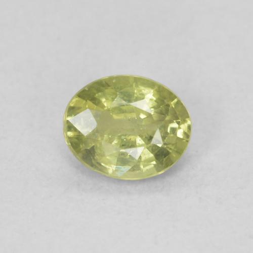 0.42ct Natural Verde terroso cálido Zafiro, Ovalada, VS