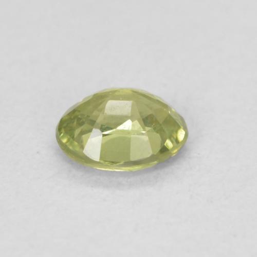 Zafiro Verde terroso cálido natural de 0.42 ct, Ovalada, VS
