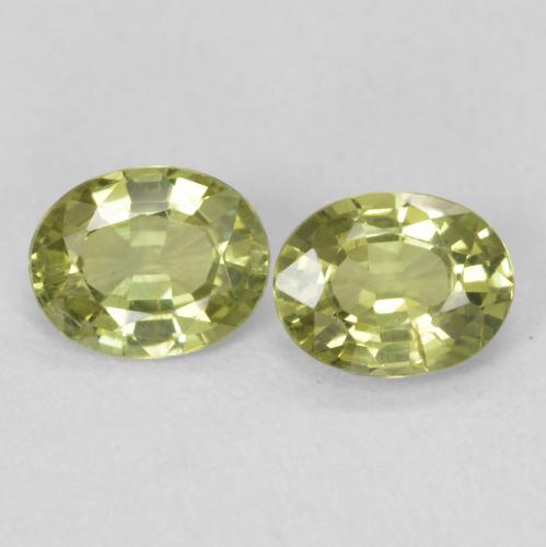 0.79ctw Natural Verde claro Zafiro, Ovalada, VVS-VS