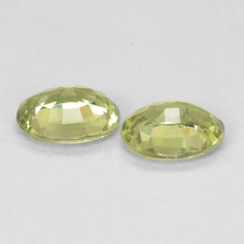 Gemas de Zafiro Verde claro natural de 0.79 ct, Ovalada, VVS-VS