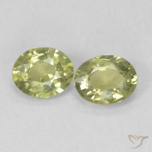 0.78ctw Natural Verde terroso cálido Zafiro, Ovalada, VS
