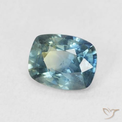 Zafiro Cerceta natural de 0.81 ct, Forma Cojín, VS
