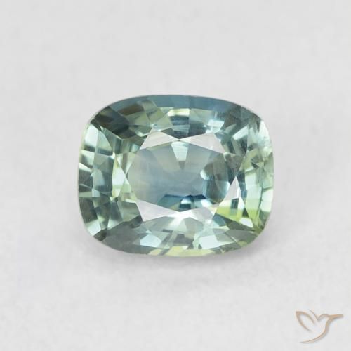 0.77ct Natural Cerceta Zafiro, Forma Cojín, VS