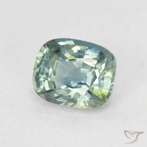 Zafiro Cerceta natural de 0.77 ct, Forma Cojín, VS