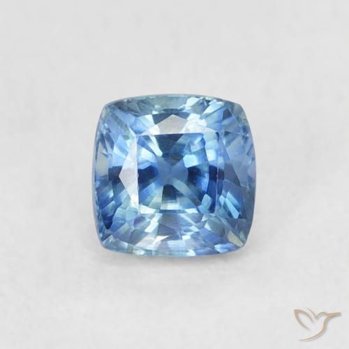 0.57ct Natural Azul claro Zafiro, Forma Cojín, VVS-VS