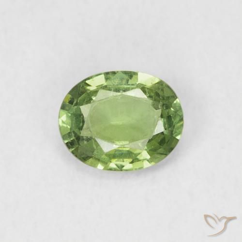 0.41ct Natural Verde pera Zafiro, Ovalada, VVS