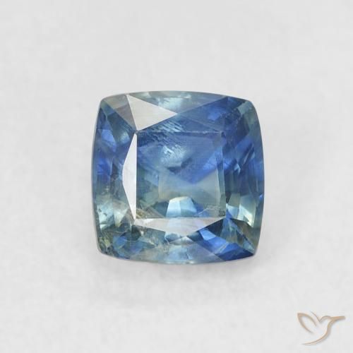 0.71ct Natural Cerceta Zafiro, Forma Cojín, VS-SI