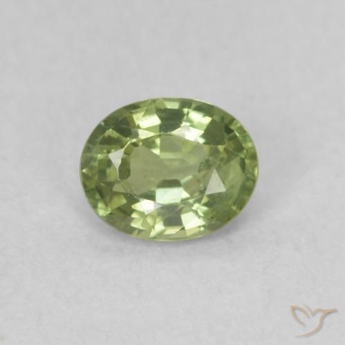 0.42ct Natural Verde cálido Zafiro, Ovalada, VVS-VS